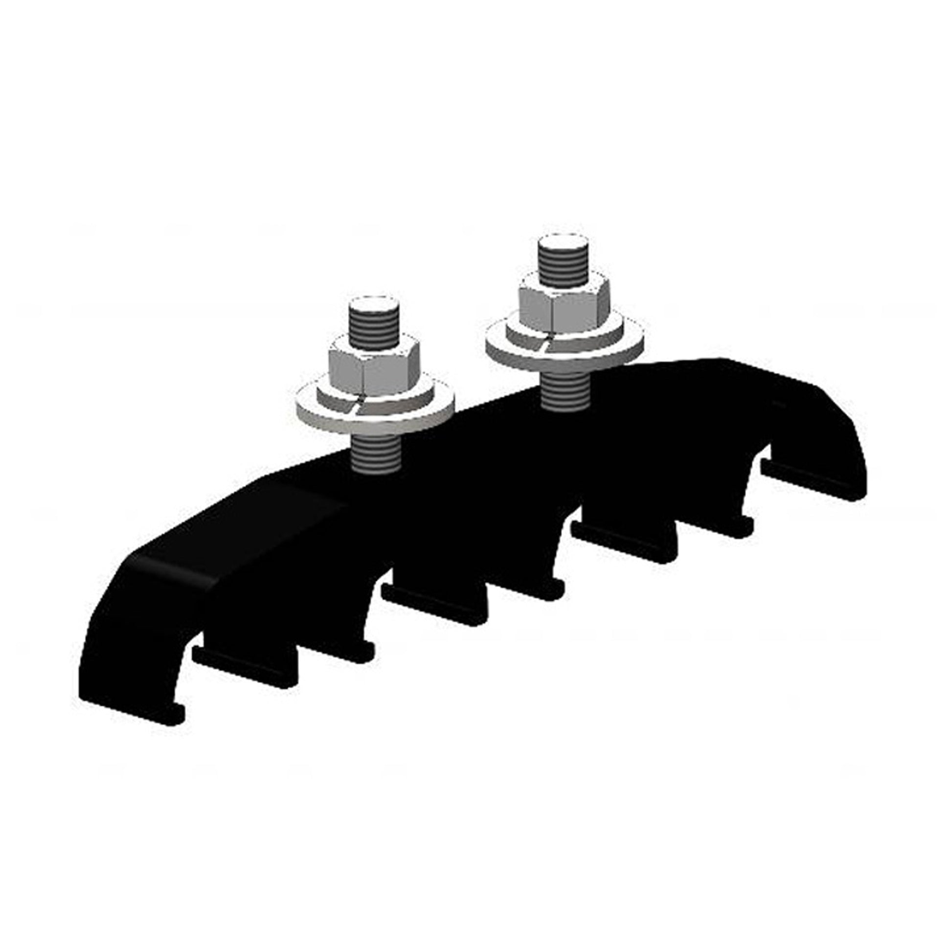 Safe-Lec 2 Hanger Clamp, 4-Pole, Lateral Mount, 2-Bolt, Std Heat, Black Acetyl