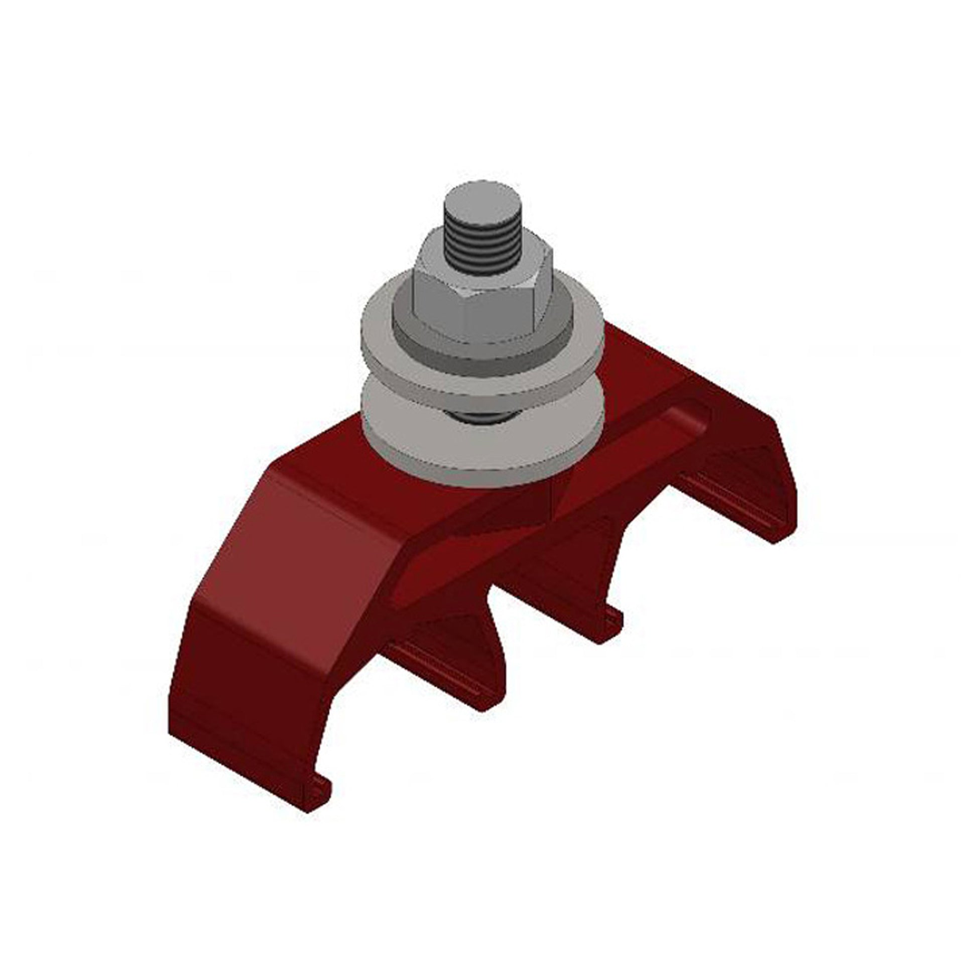 Safe-Lec 2 Hanger Clamp, 2-Pole, Medium Heat, Red Polycarbonate