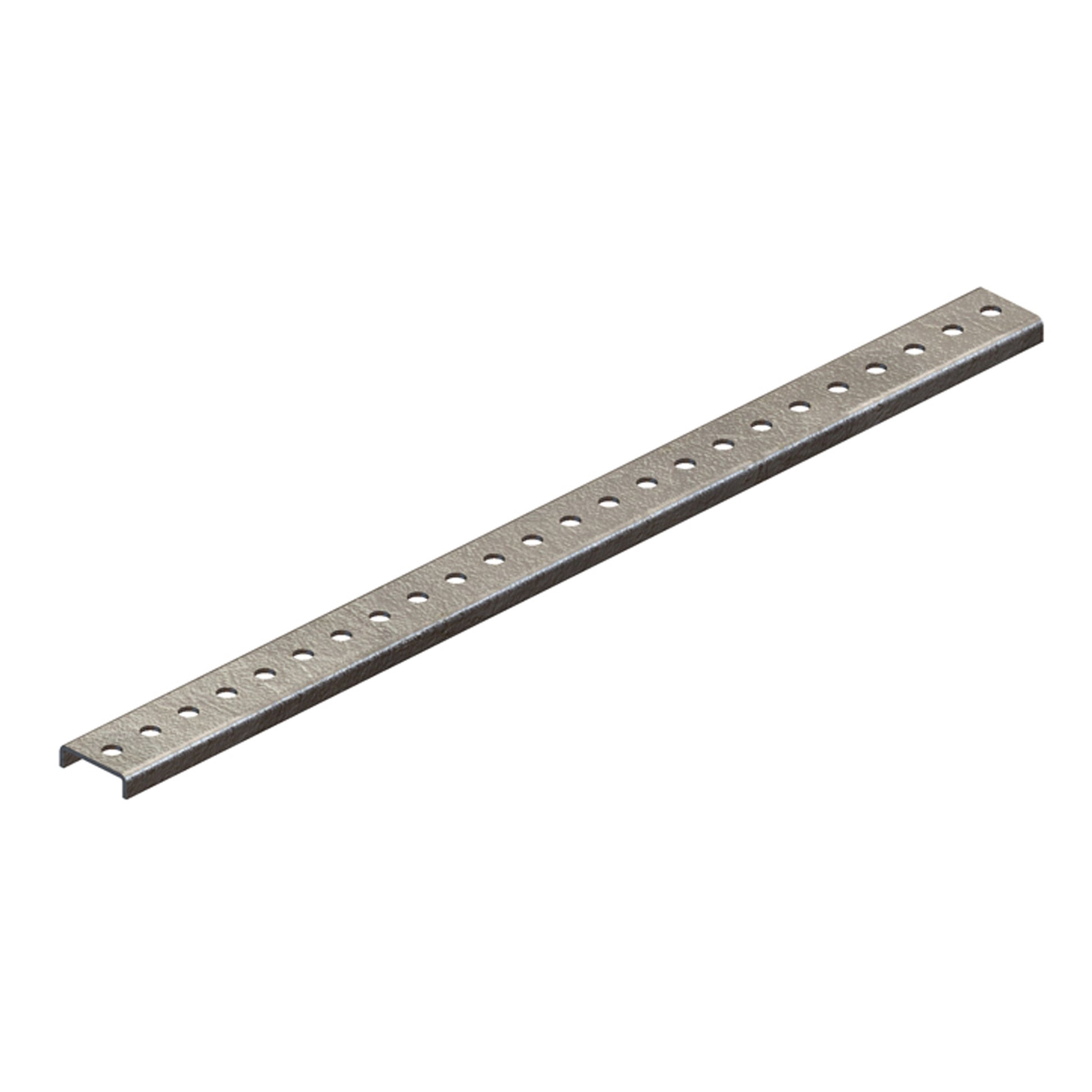 8-Bar, Bracket, Flange, Universal, Galv Steel, 0.41" Dia Holes (x 18), 1" On-center, 24" L