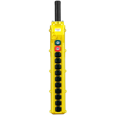 80 Series 12-button Pendant with ten two-speed switches with momentary on/off