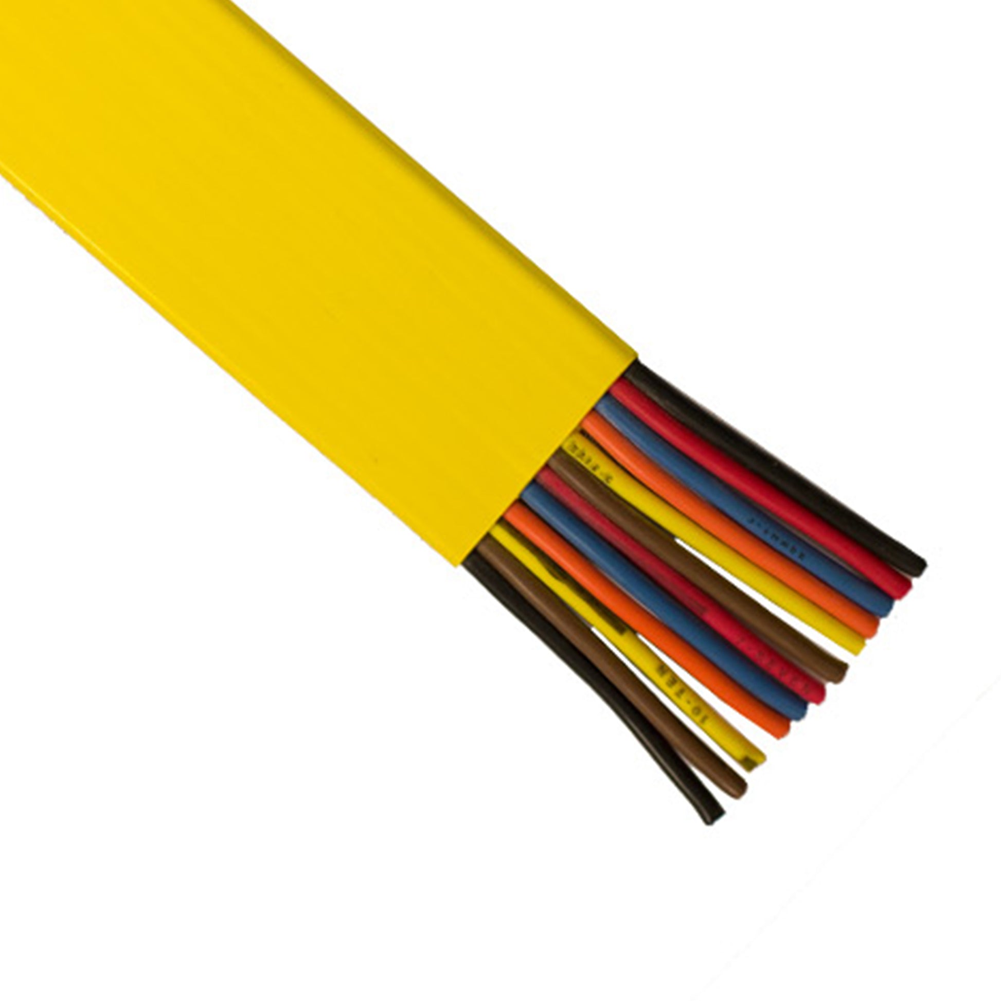 Cable, Flat Shielded, 14 AWG / 12 Conductor, Yellow