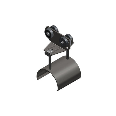 Standard Duty C-Track Festoon Cable Trolley For Flat Cable, Stainless Steel, 2.75" Dia x 3" W Saddle, 3" Body Width