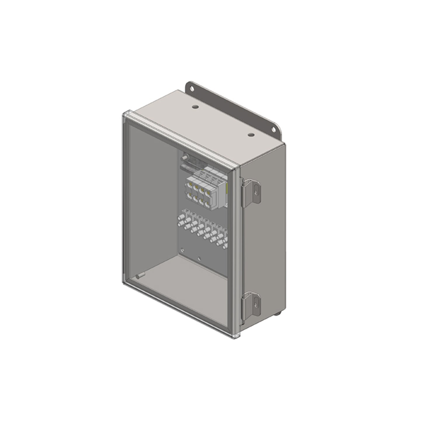Junction Box, NEMA 12, with terminals for 12-Pole Control + 4 Power, 10" x 8" x 4"