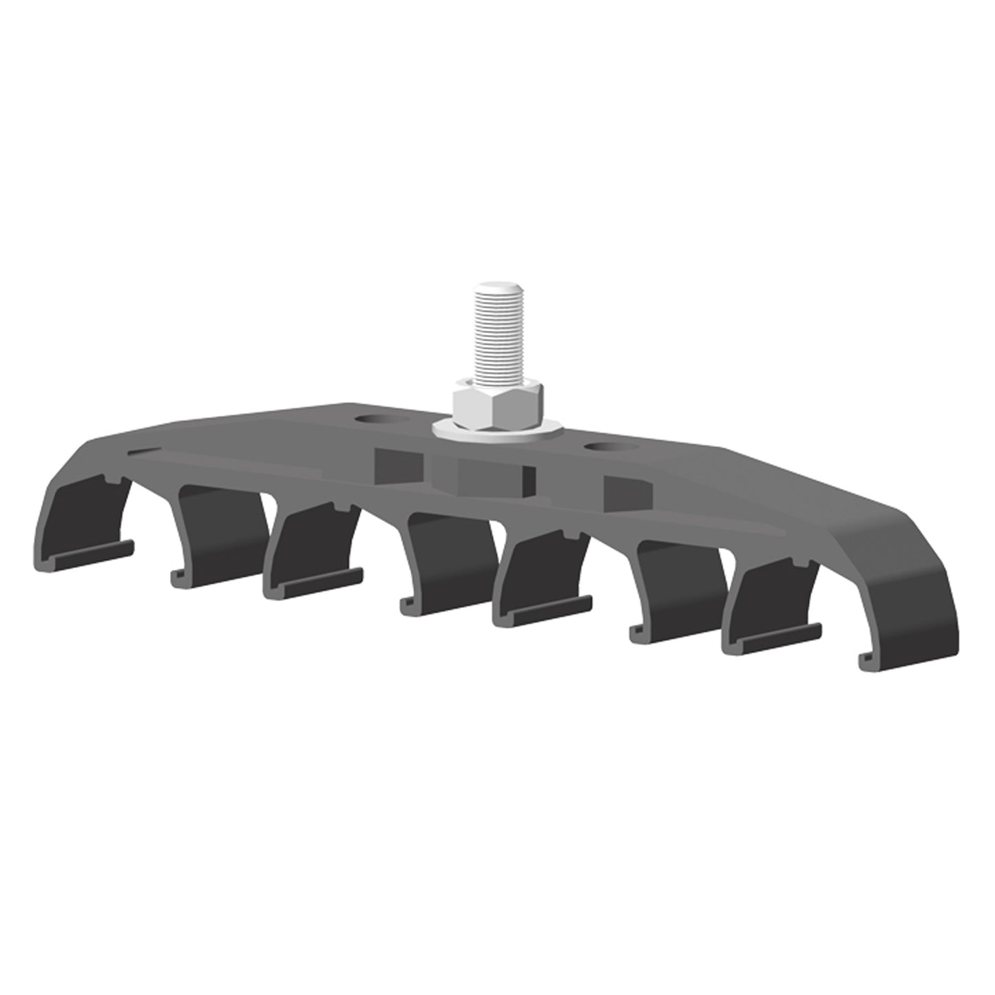 Safe-Lec 2 Hanger Clamp, 4-Pole, Standard Heat, Black Acetyl, Stainless Steel Hardware