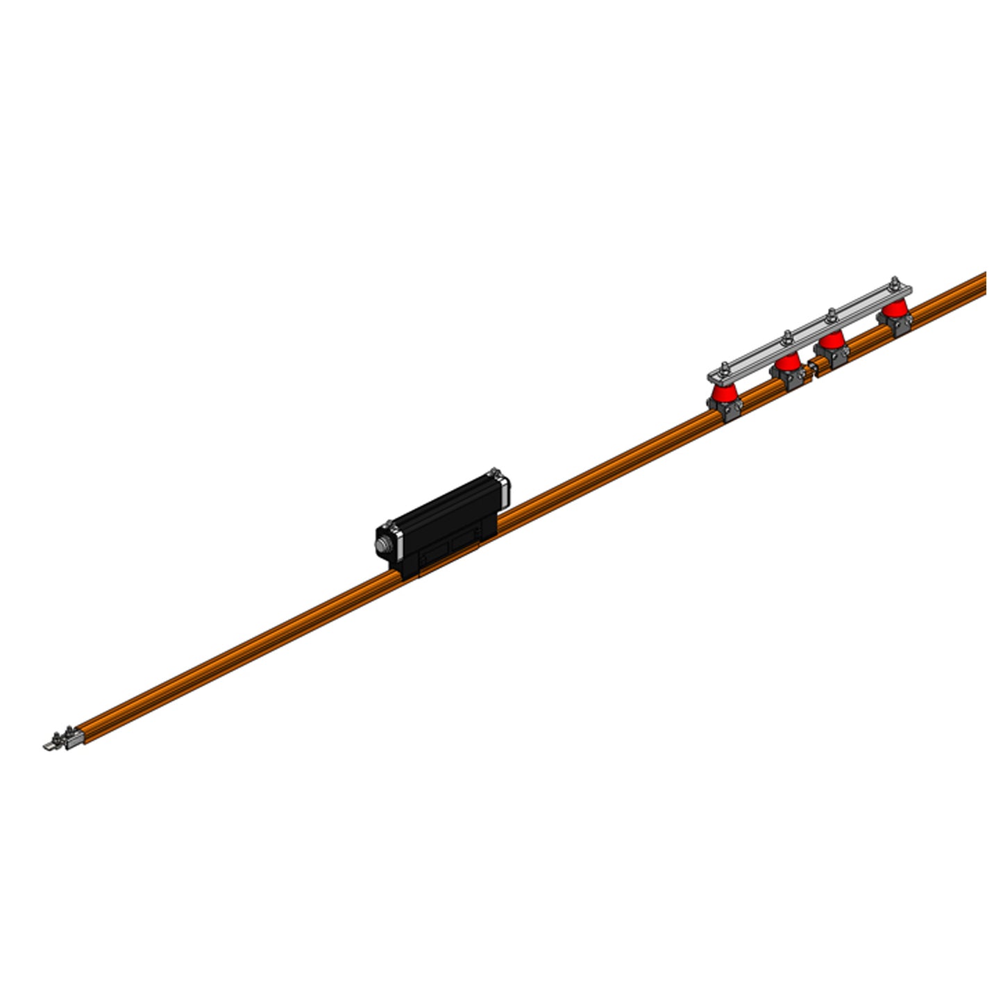 Safe-Lec 2 Power Interrupting Sections, 100A/125A Galvanized, Orange PVC Cover