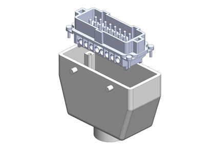 Quick Disconnect Connector - 16 pin, Male Top Entry