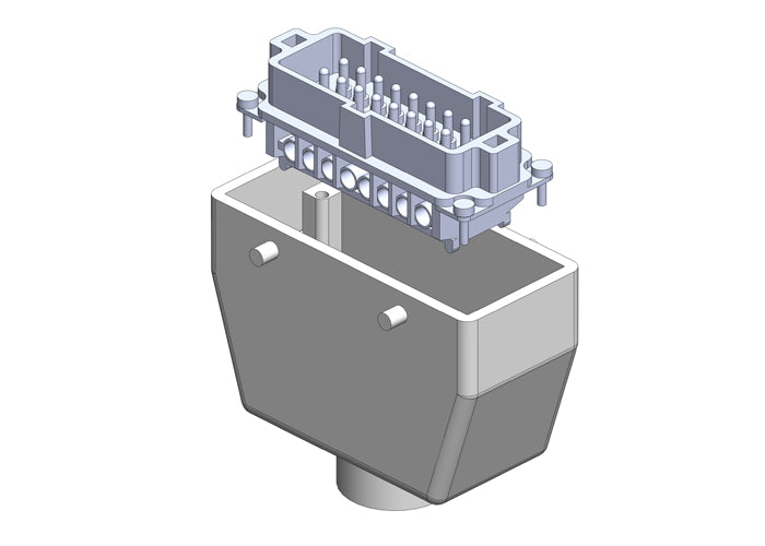 Quick Disconnect Connector - 16 pin, Male Top Entry