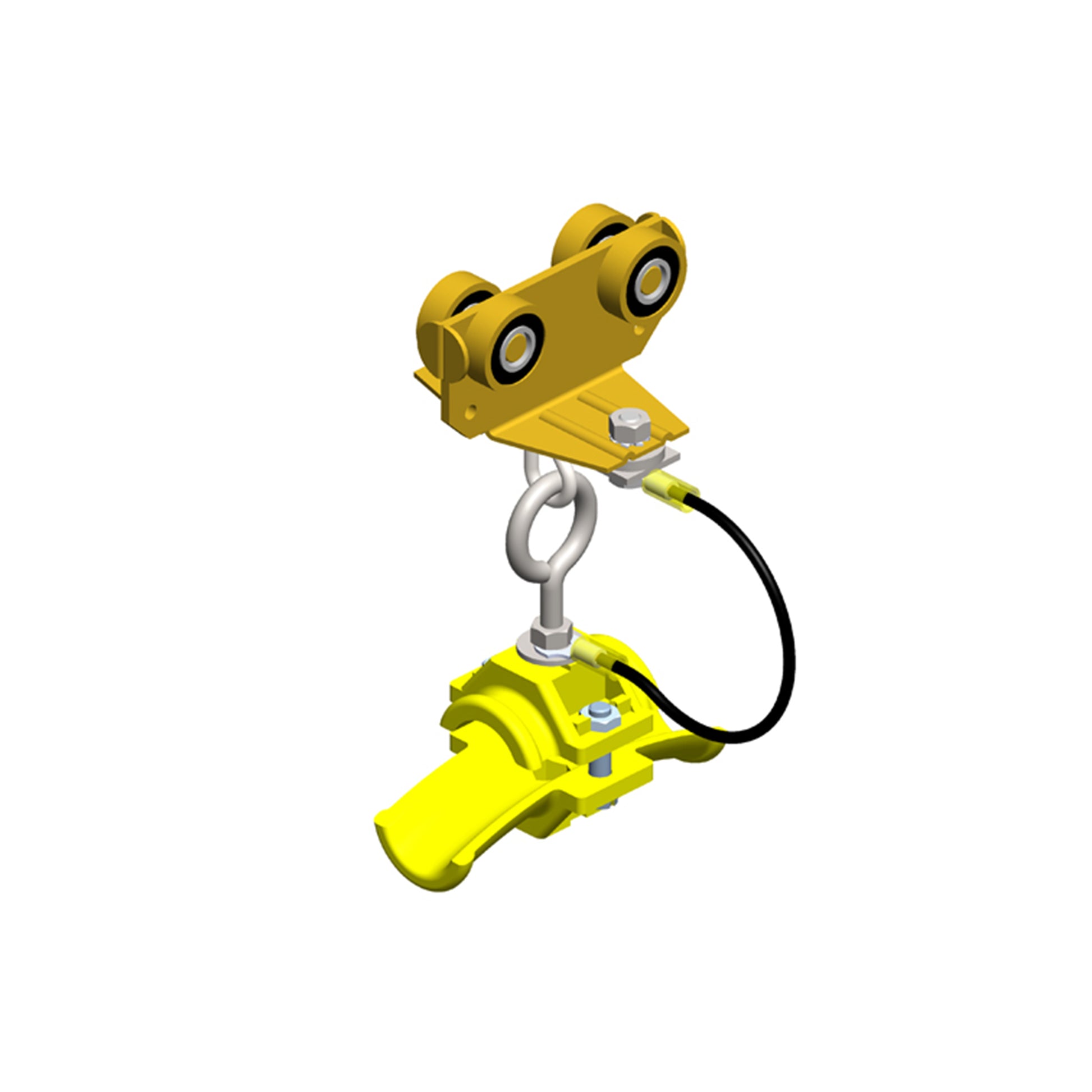 Standard Duty C-Track Festoon Cable Trolley For Round Cable, Spark Resistant, For 0.98" max dia cable / hose
