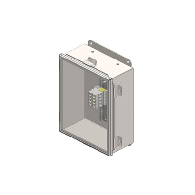 Junction Box, NEMA 12 With Terminals For 4-Pole Power, 10" x 8" x 4"