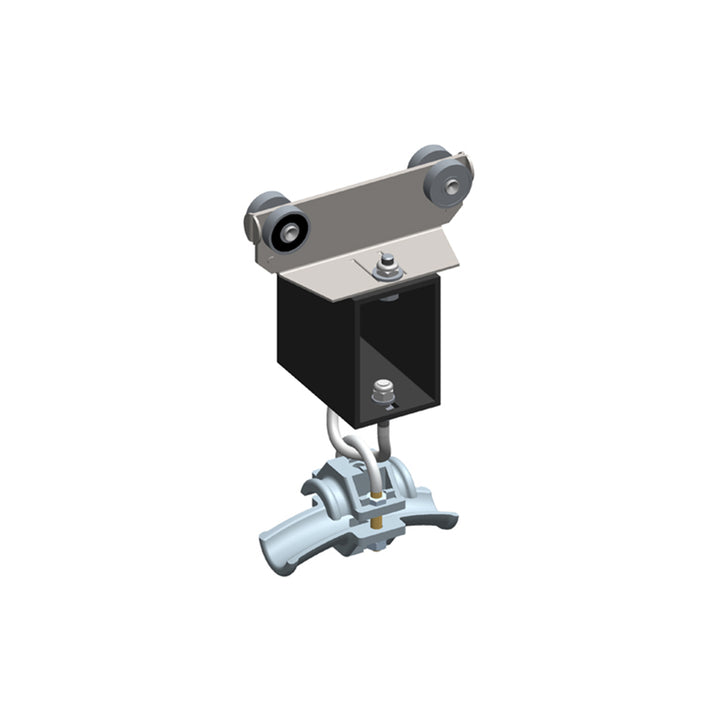 Standard Duty C-Track Festoon Tow Trolley For Round Cable, Stainless Steel, For 0.98" max dia cable / hose