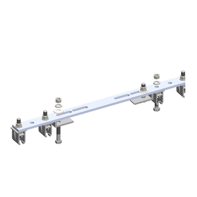 8-Bar, Bracket, Flange, with Hanger Clamps, Plastic Snap-in, 2+2, 19 3/8 Inch L