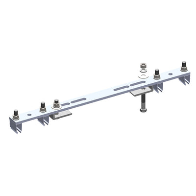 8-Bar, Bracket, Flange, with Hanger Clamps, Steel Snap-in, 2+2, 19 3/8 inch L