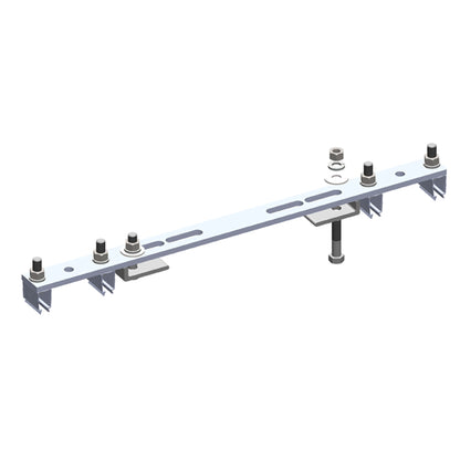8-Bar, Bracket, Flange, with Hanger Clamps, Steel Snap-in, 2+2, 19 3/8 inch L
