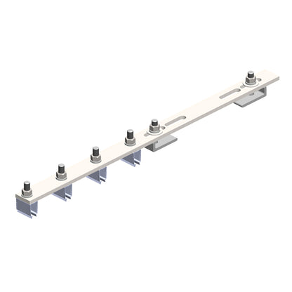 8-Bar, Bracket, Flange, with Hanger Clamps, Steel Snap-in, 4 on one side, 21.75 inch L