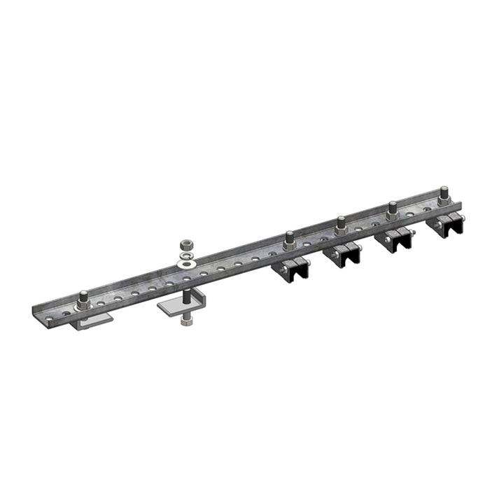 8-Bar, Bracket, Flange, with Anchor Clamps, 4 on one side, 24" L