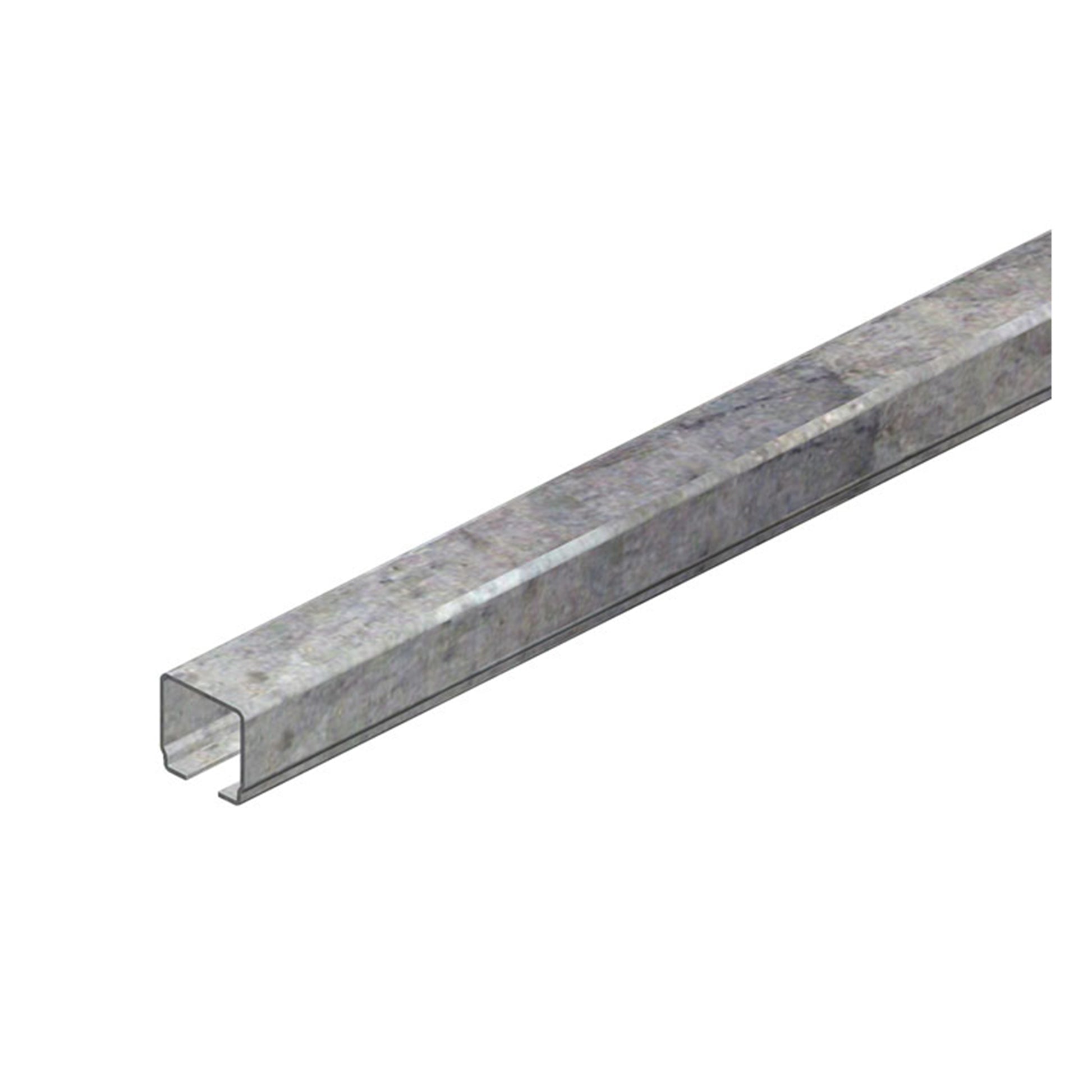 Standard Duty C-Track Festoon Track Channel, Galvanized, 10FT Length