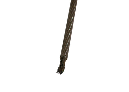 Strain Relief Cable Pendant Cable, Clear Nylon Jacket, 3/16" Dia (1/8" dia steel cable), 480 lb Capacity