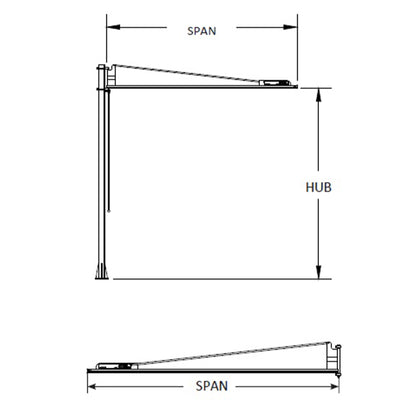 Tool Solutions Jib Crane Dimensional Chart 1
