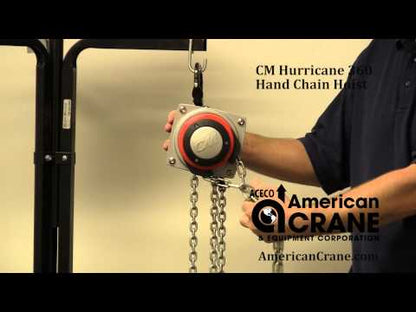CM® Hurricane 360 Degree 1/2 Ton (t) Capacity 30 Feet (ft) Standard Lift Hand Chain Hoist