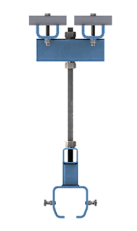 Gorbel Complete Standard Hanger - Aluminum - 2000 Series - Plain - 72 in Rod Drop - Gorbel standard hanger