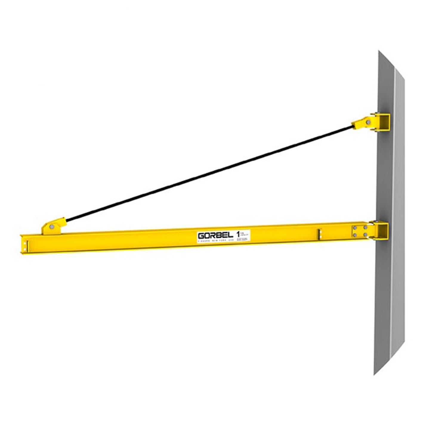 Gorbel® WB100 8 Feet (ft) Span and 5 Ton (t) Capacity Wall Bracket Jib Crane